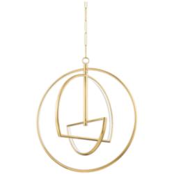 Mitzi Welland 28" Wide Aged Brass LED Pendant Light