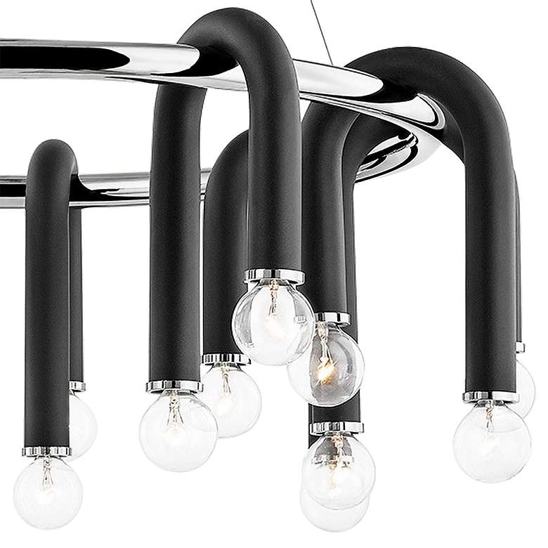 Mitzi Whit 28 3/4&quot; Wide 20-Light Nickel and Black Chandelier more views