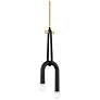 Mitzi Whit 6.5" Wide Aged Brass/black 2 Light Pendant