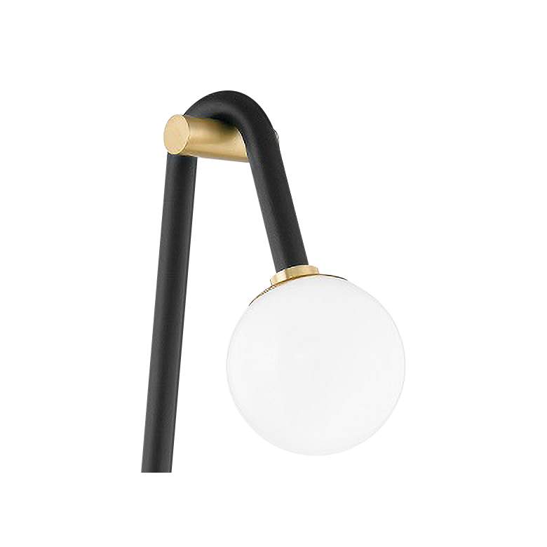 Image 3 Mitzi Whit 60 1/4 inch High Aged Brass and Black Modern Floor Lamp more views