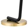 Mitzi Whit Aged Brass and Black Floor Lamp