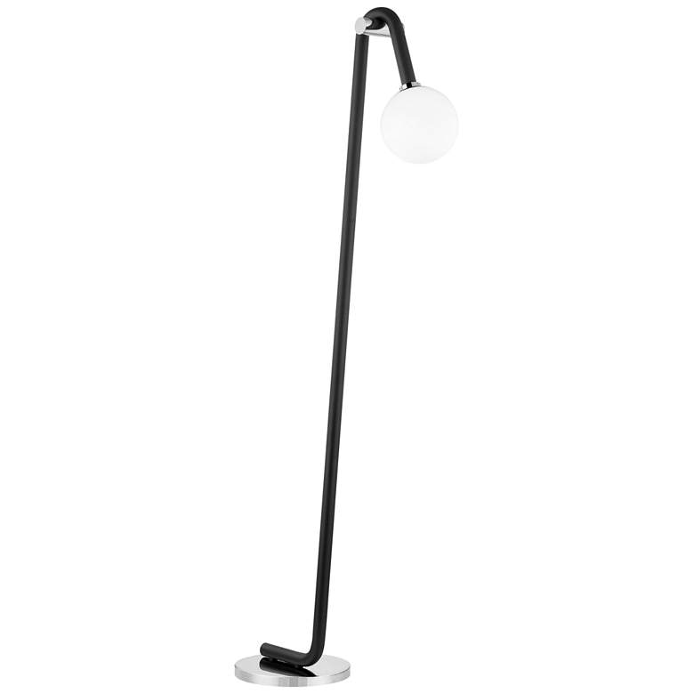 Image 1 Mitzi Whit Polished Nickel and Black Floor Lamp