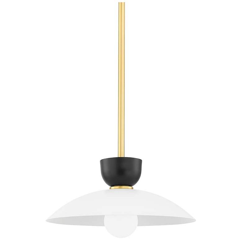 Image 1 Mitzi Whitley 1 Light Pendant in Aged Brass