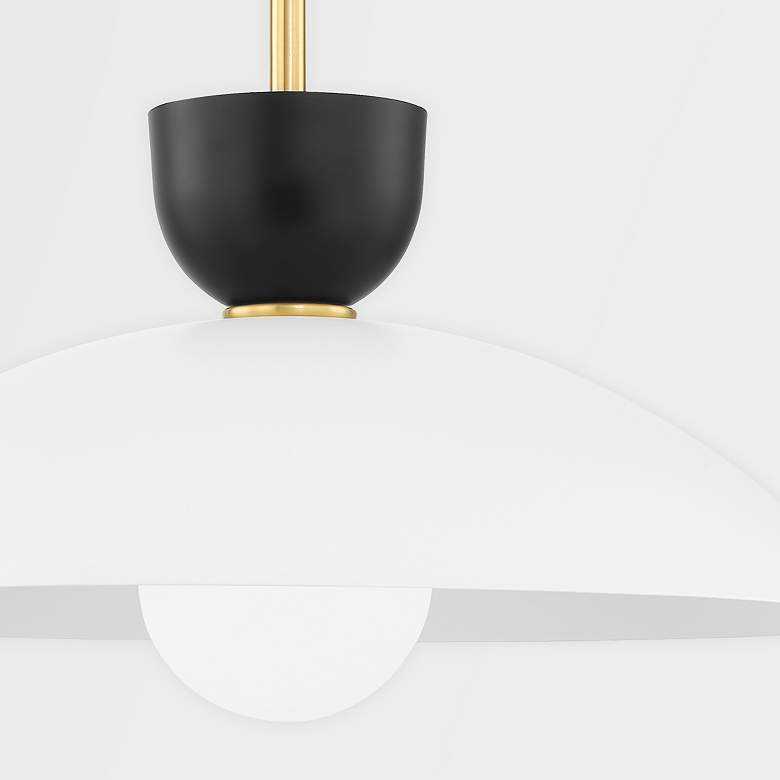 Image 3 Mitzi Whitley 19 3/4" Wide Aged Brass Pendant Light more views