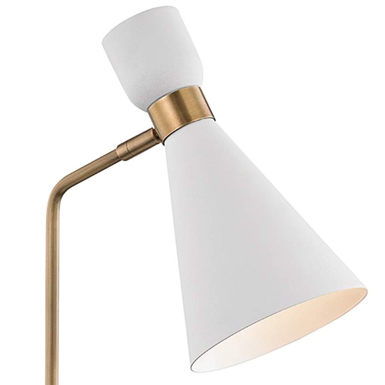 Image 3 Mitzi Willa 24 1/4" High Aged Brass and White Modern Table Lamp more views