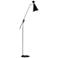 Mitzi Willa Polished Nickel and Black Adjustable Floor Lamp