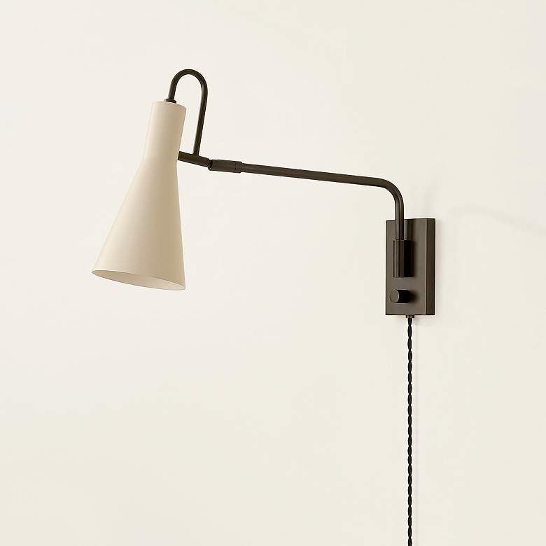 Image 5 Mitzi Yvette Wall Sconce 4.75" in True Bronze and Soft Bisque more views
