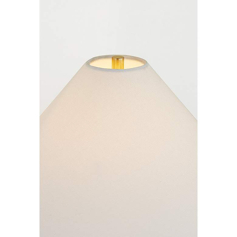 Image 3 Mitzi Zadeh Table Lamp 19" in Aged Brass and Ceramic Pale Midnight more views