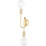 Mitzi Zani 28 1/4" High Aged Brass 2-Light Wall Sconce