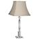 Mitzie Cut Crystal Column Table Lamp with Beige Shade