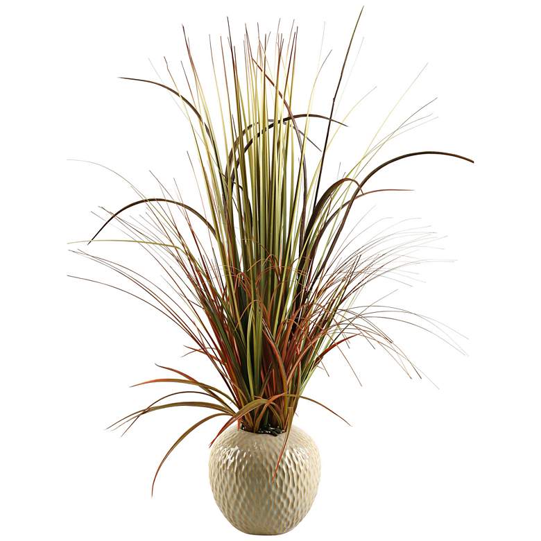 Image 1 Mixed Grasses 32 inch High in Ceramic Planter