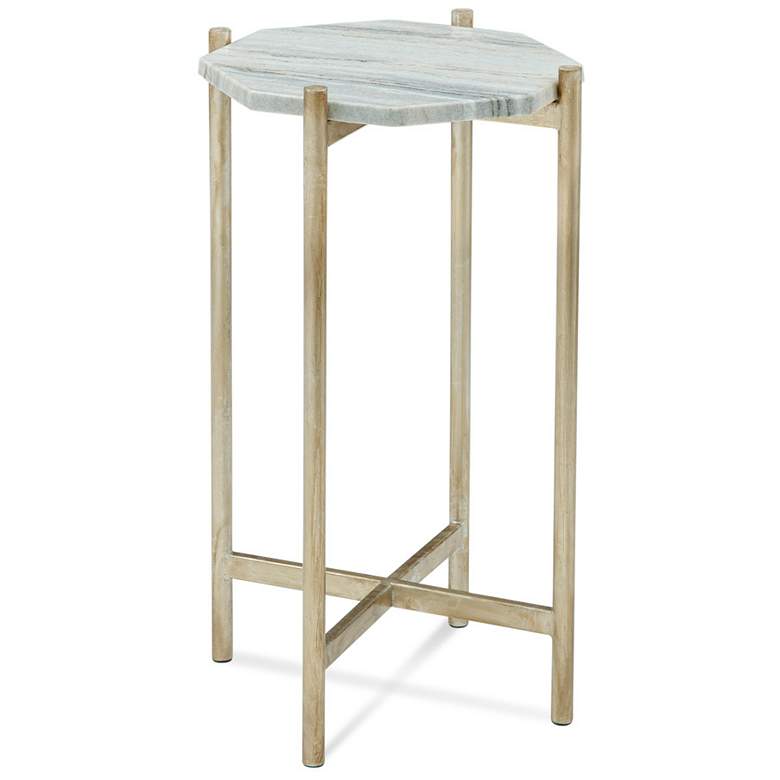 Image 1 Mixson 25" Gray Marble Scatter Table