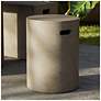 1_Mixx 13.75" Wide Dark Grey Cylinder Accent Stool