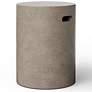 3_Mixx 13.75" Wide Dark Grey Cylinder Accent Stool more views