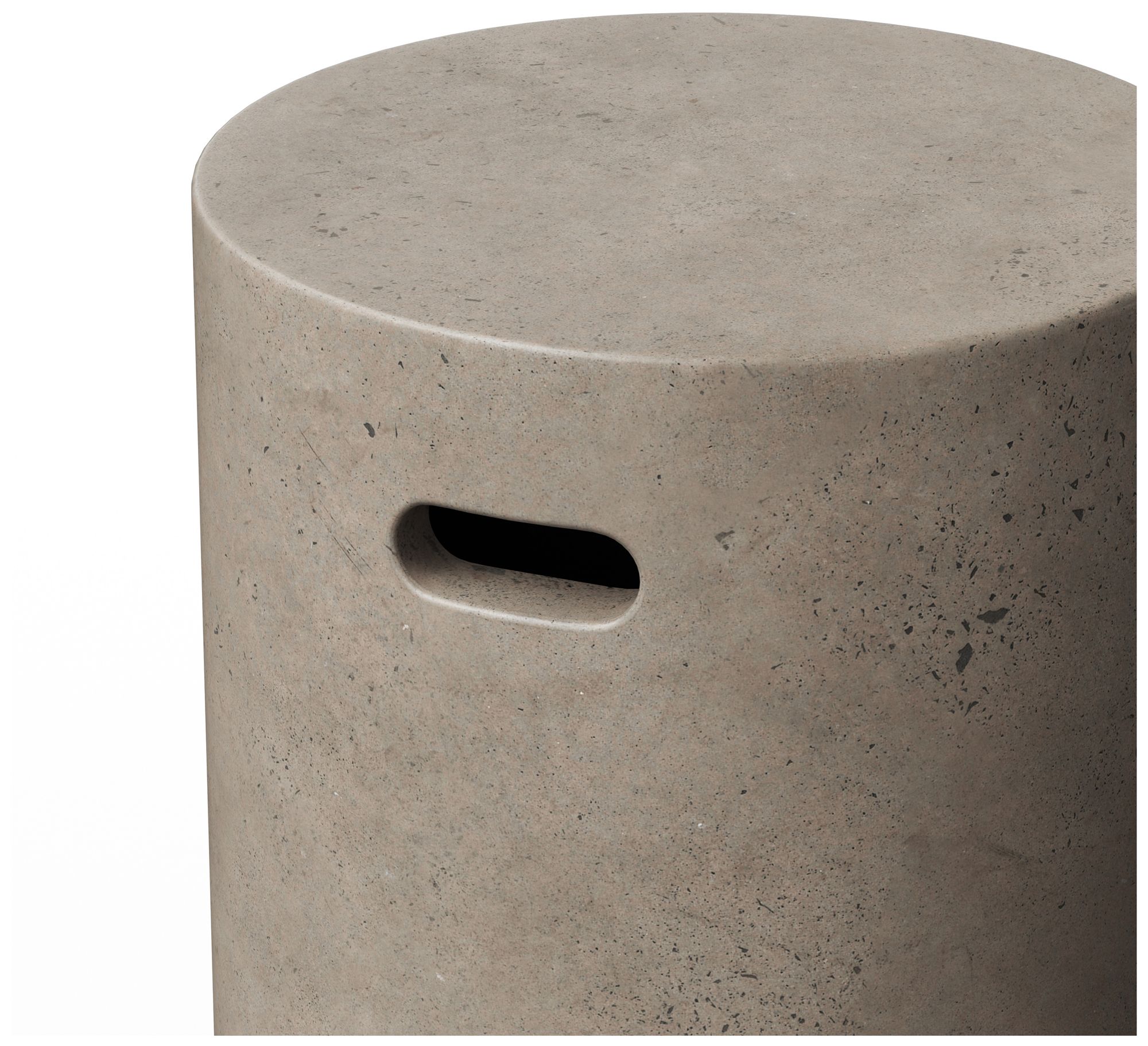 Image 5 Mixx 13.75" Wide Dark Grey Cylinder Accent Stool more views
