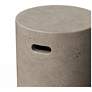5_Mixx 13.75" Wide Dark Grey Cylinder Accent Stool more views