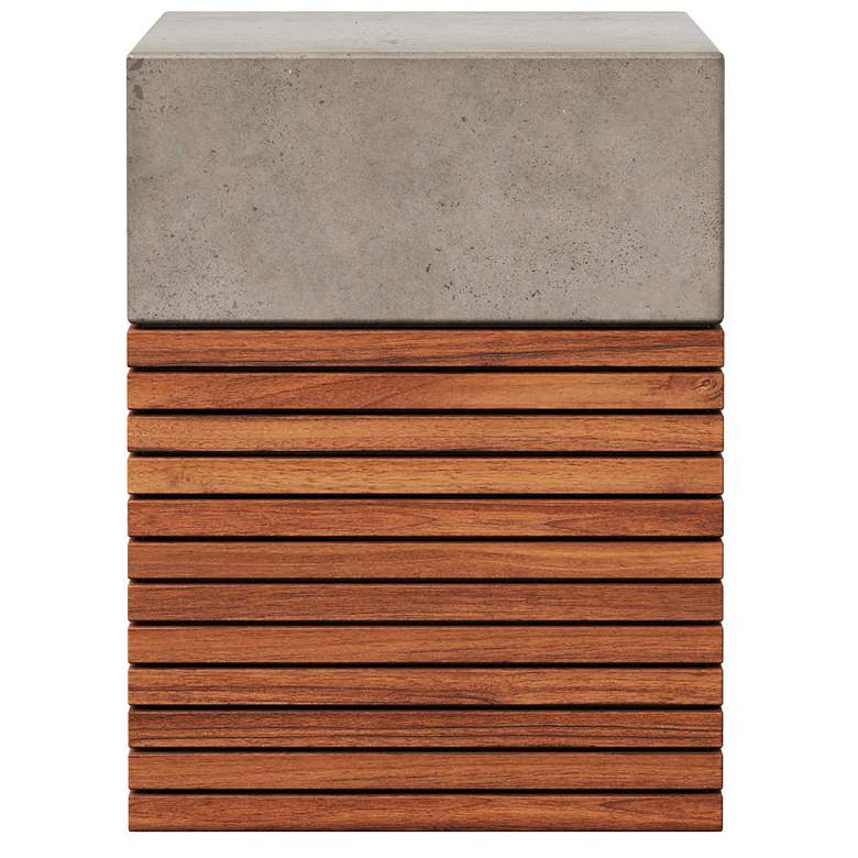 Image 1 Mixx 13.75" Wide Dark Grey/Natural Stecca Alto Accent Stool