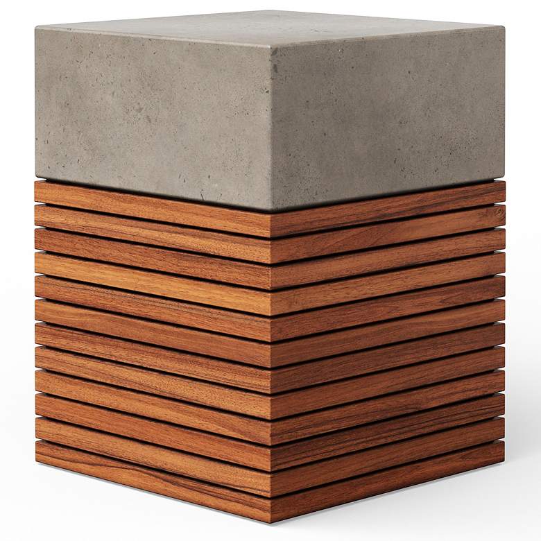 Image 2 Mixx 13.75" Wide Dark Grey/Natural Stecca Alto Accent Stool more views