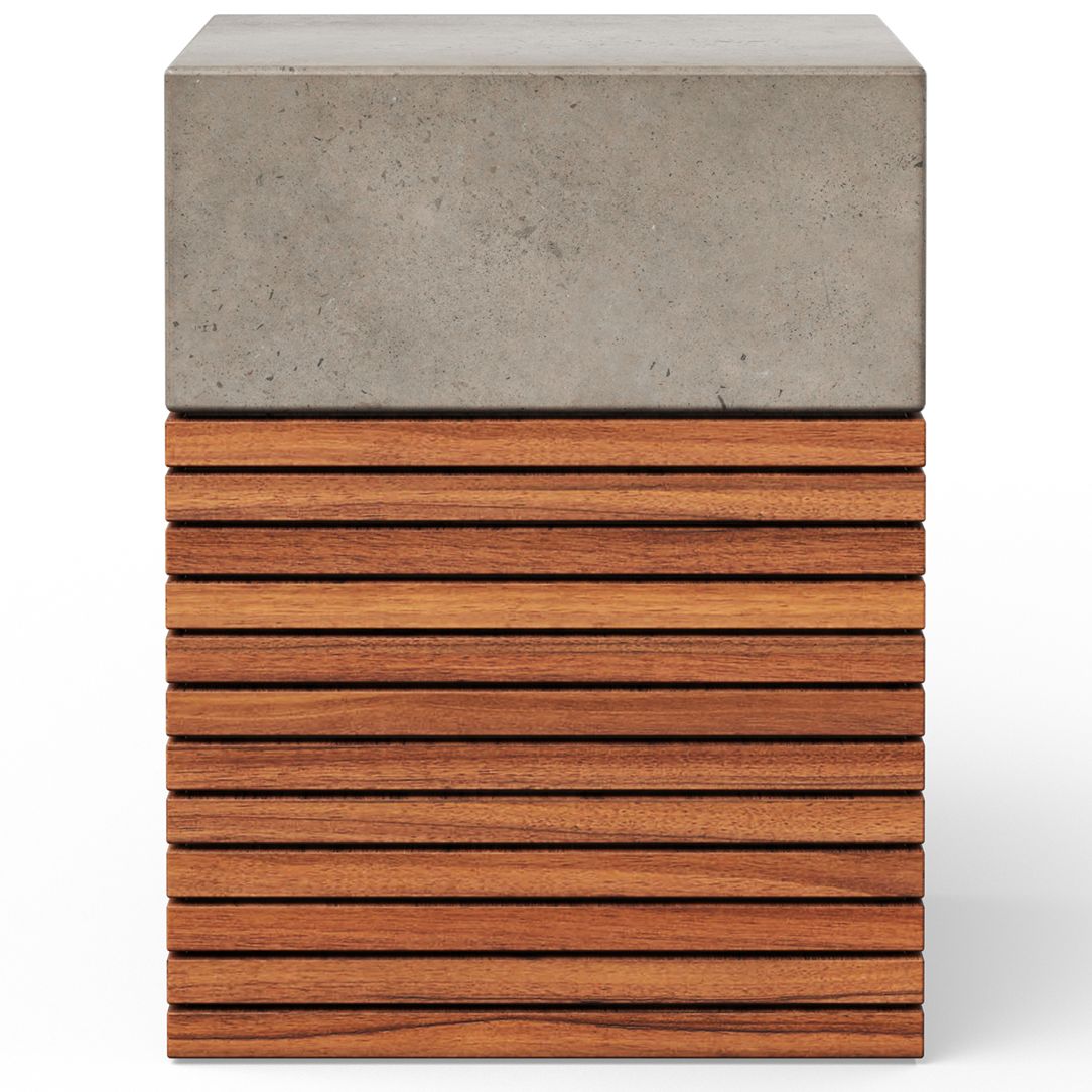 Image 3 Mixx 13.75" Wide Dark Grey/Natural Stecca Alto Accent Stool more views