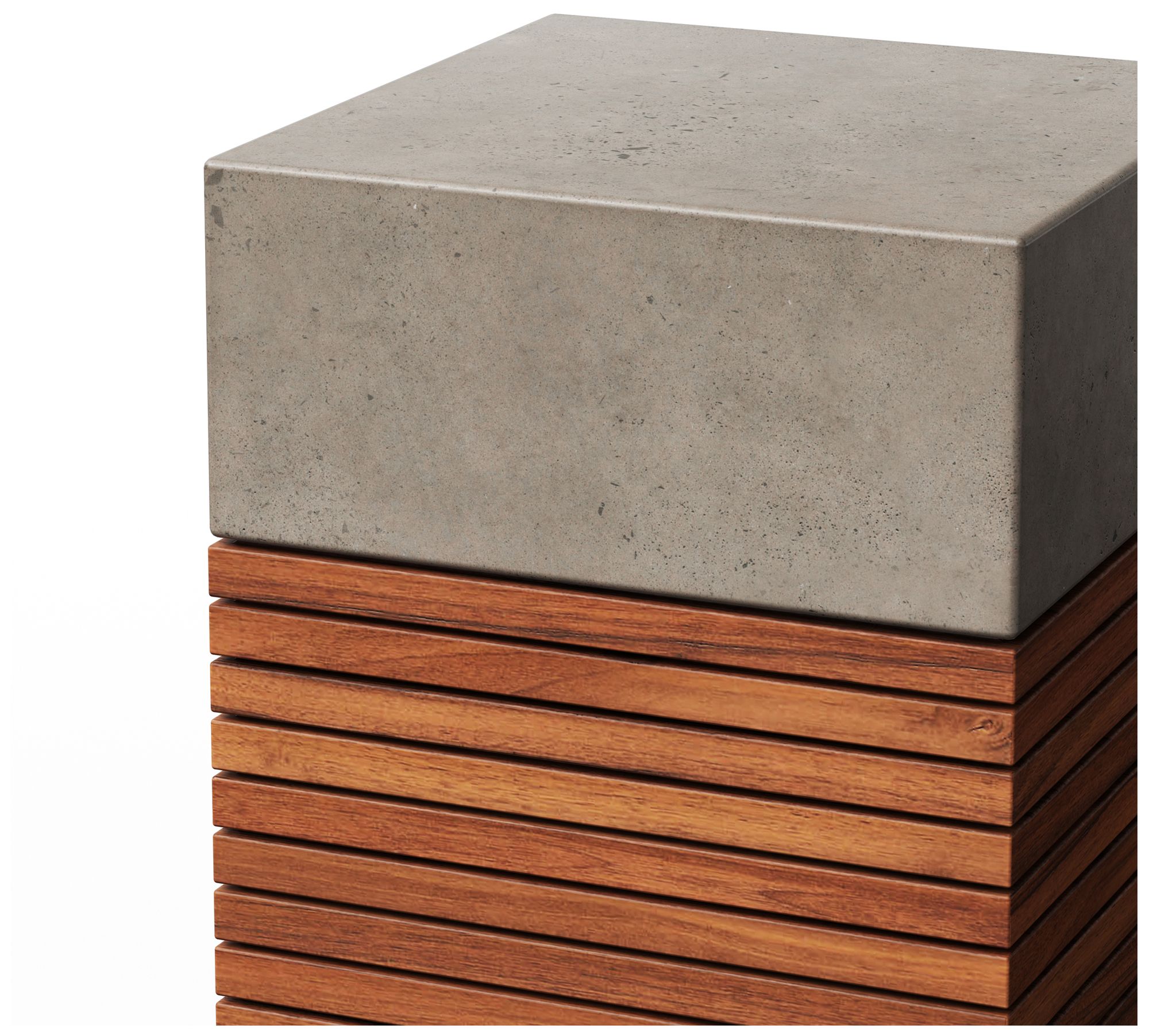 Image 4 Mixx 13.75" Wide Dark Grey/Natural Stecca Alto Accent Stool more views