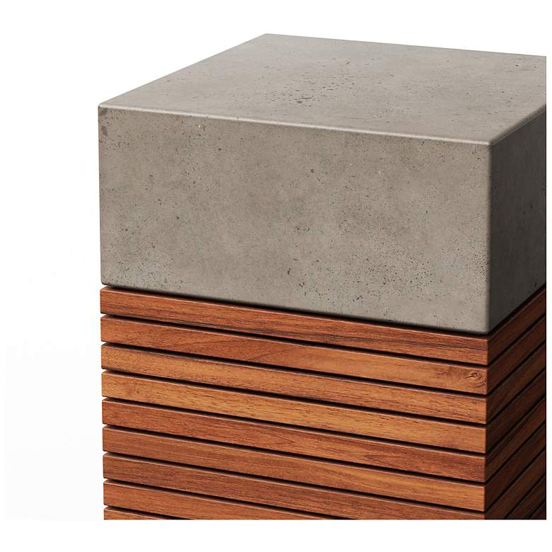 Image 4 Mixx 13.75" Wide Dark Grey/Natural Stecca Alto Accent Stool more views