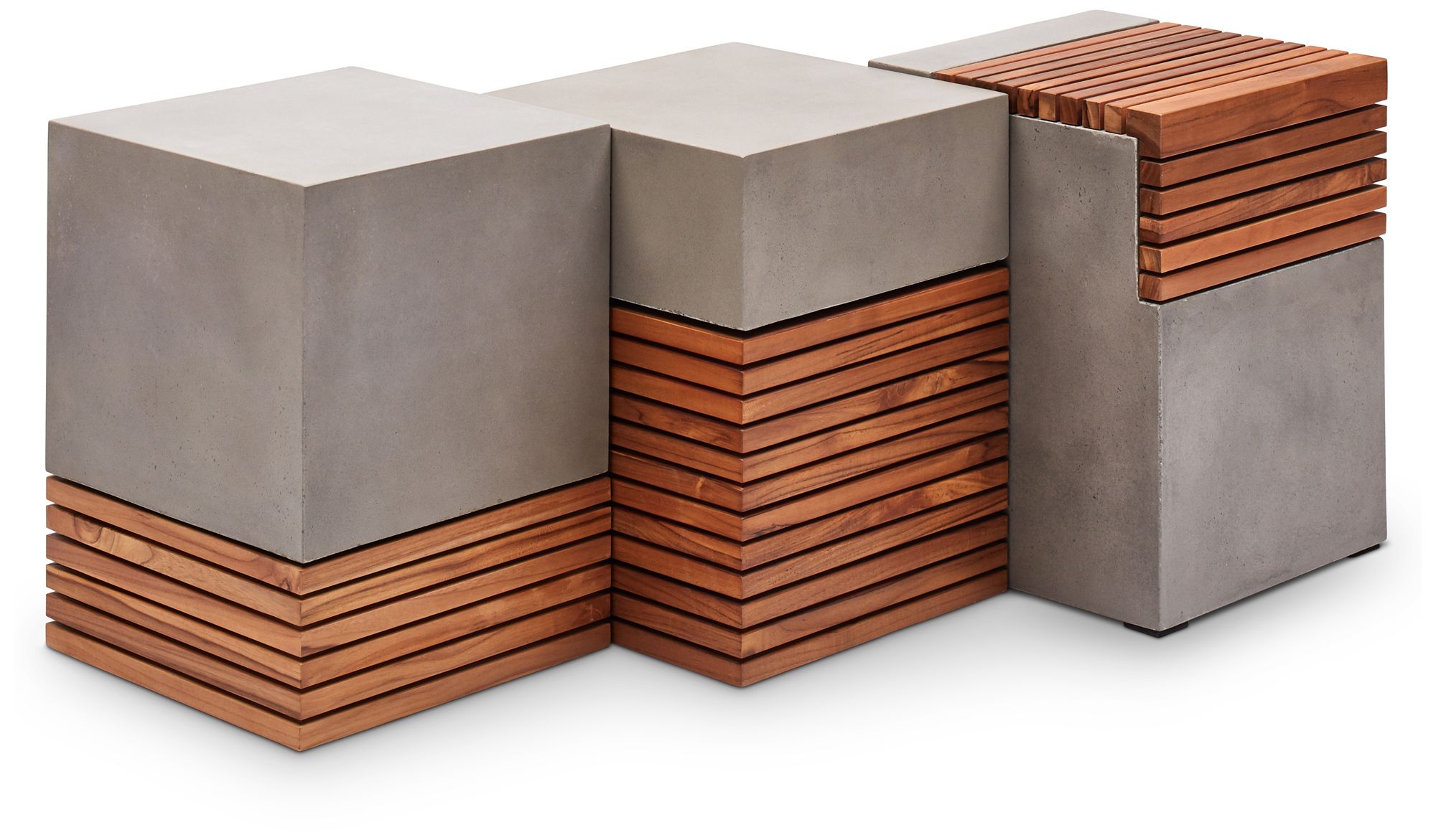 Image 5 Mixx 13.75" Wide Dark Grey/Natural Stecca Alto Accent Stool more views