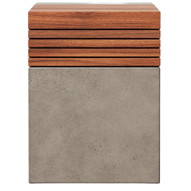 Image 1 Mixx 13.75" Wide Dark Grey/Natural Stecca Cascata Accent Stool
