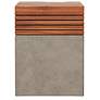 2_Mixx 13.75" Wide Dark Grey/Natural Stecca Cascata Accent Stool