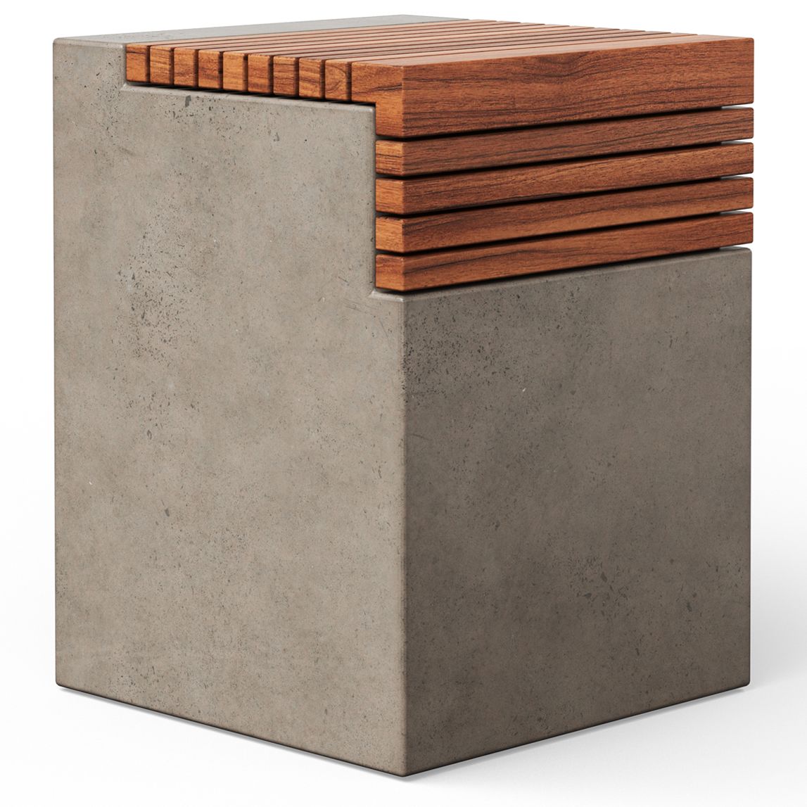 Image 3 Mixx 13.75" Wide Dark Grey/Natural Stecca Cascata Accent Stool more views