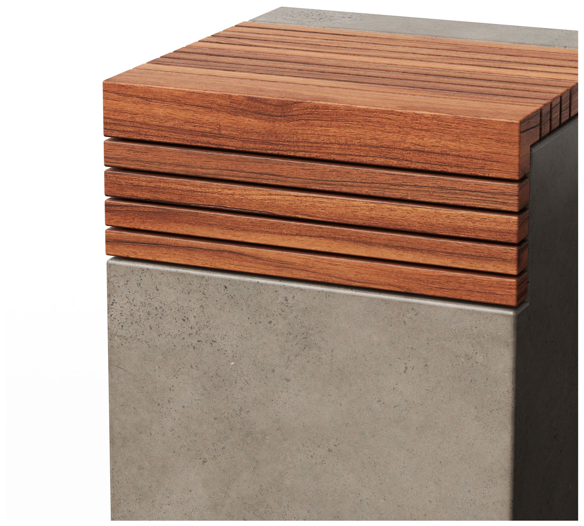 Image 5 Mixx 13.75" Wide Dark Grey/Natural Stecca Cascata Accent Stool more views