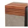 5_Mixx 13.75" Wide Dark Grey/Natural Stecca Cascata Accent Stool more views