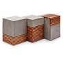 7_Mixx 13.75" Wide Dark Grey/Natural Stecca Cascata Accent Stool more views