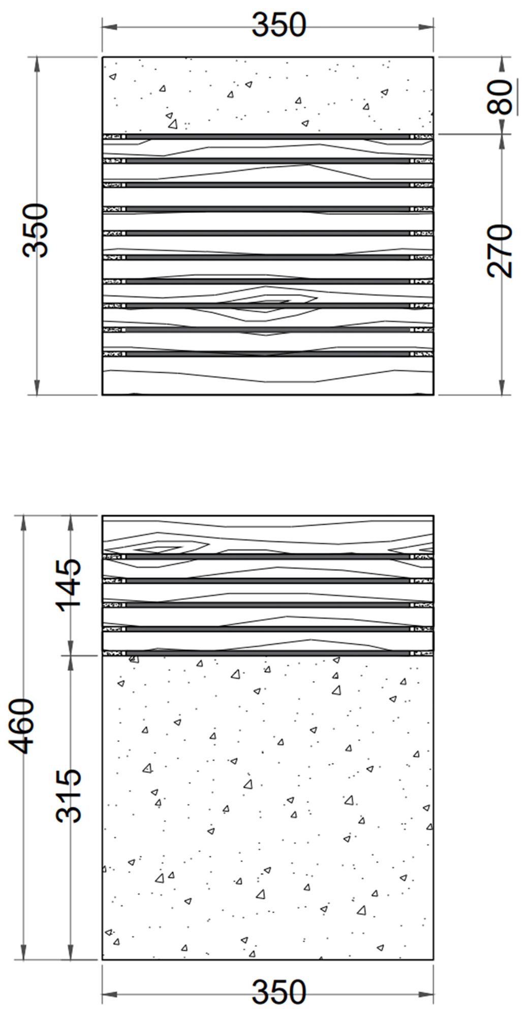 Mixx 13.75" Wide Dark Grey/Natural Stecca Cascata Accent Stool