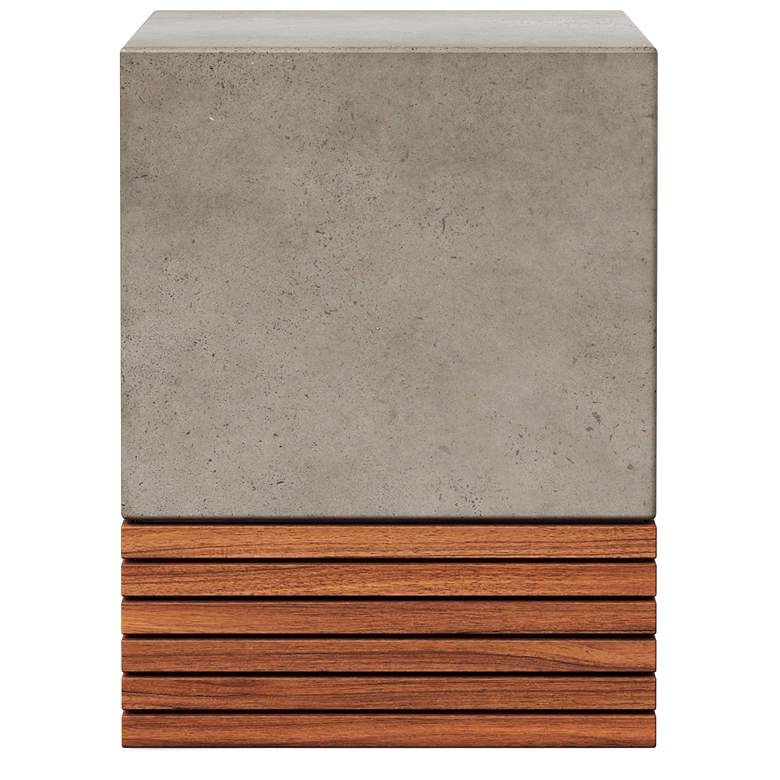 Image 1 Mixx 13.75" Wide Dark Grey/Natural Stecca Corto Accent Stool