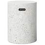 1_Mixx 13.75" Wide Ivory Terrazzo Cylinder Accent Stool