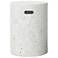 Mixx 13.75" Wide Ivory Terrazzo Cylinder Accent Stool