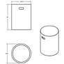 5_Mixx 13.75" Wide Ivory Terrazzo Cylinder Accent Stool more views