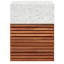 1_Mixx 13.75" Wide Ivory Terrazzo/Natural Stecca Alto Accent Stool
