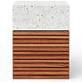 3_Mixx 13.75" Wide Ivory Terrazzo/Natural Stecca Alto Accent Stool more views