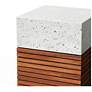 4_Mixx 13.75" Wide Ivory Terrazzo/Natural Stecca Alto Accent Stool more views