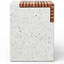 3_Mixx 13.75" Wide Ivory Terrazzo/Natural Stecca Cascata Accent Stool more views