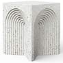 2_Mixx 14.2" Wide Ivory Terrazzo Orion Stool more views