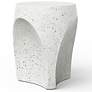 3_Mixx 14.2" Wide Ivory Terrazzo Thalia Stool more views