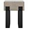 Mixx 14" Wide Dark Grey Industrial Accent StoolBlack Legs