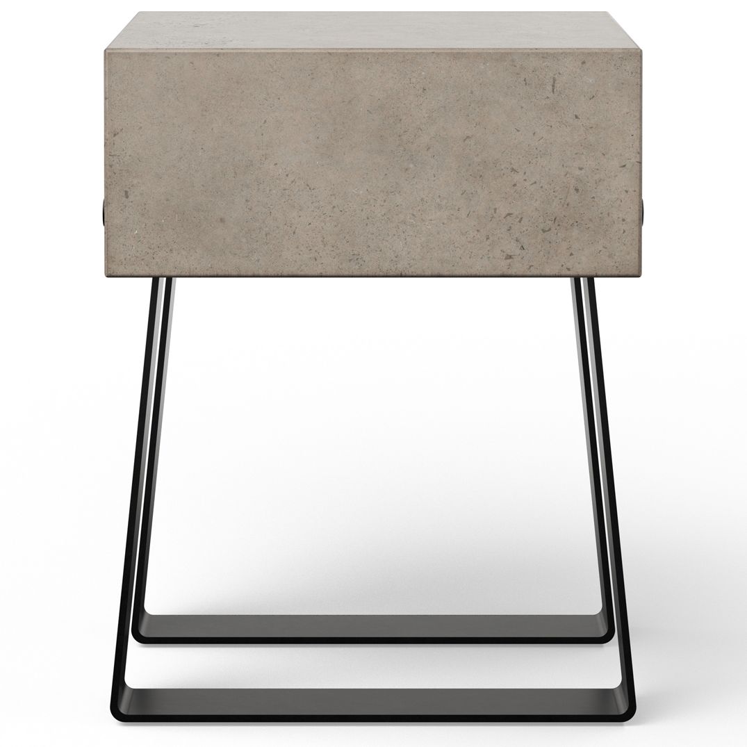 Image 3 Mixx 14" Wide Dark Grey Industrial Accent StoolBlack Legs more views