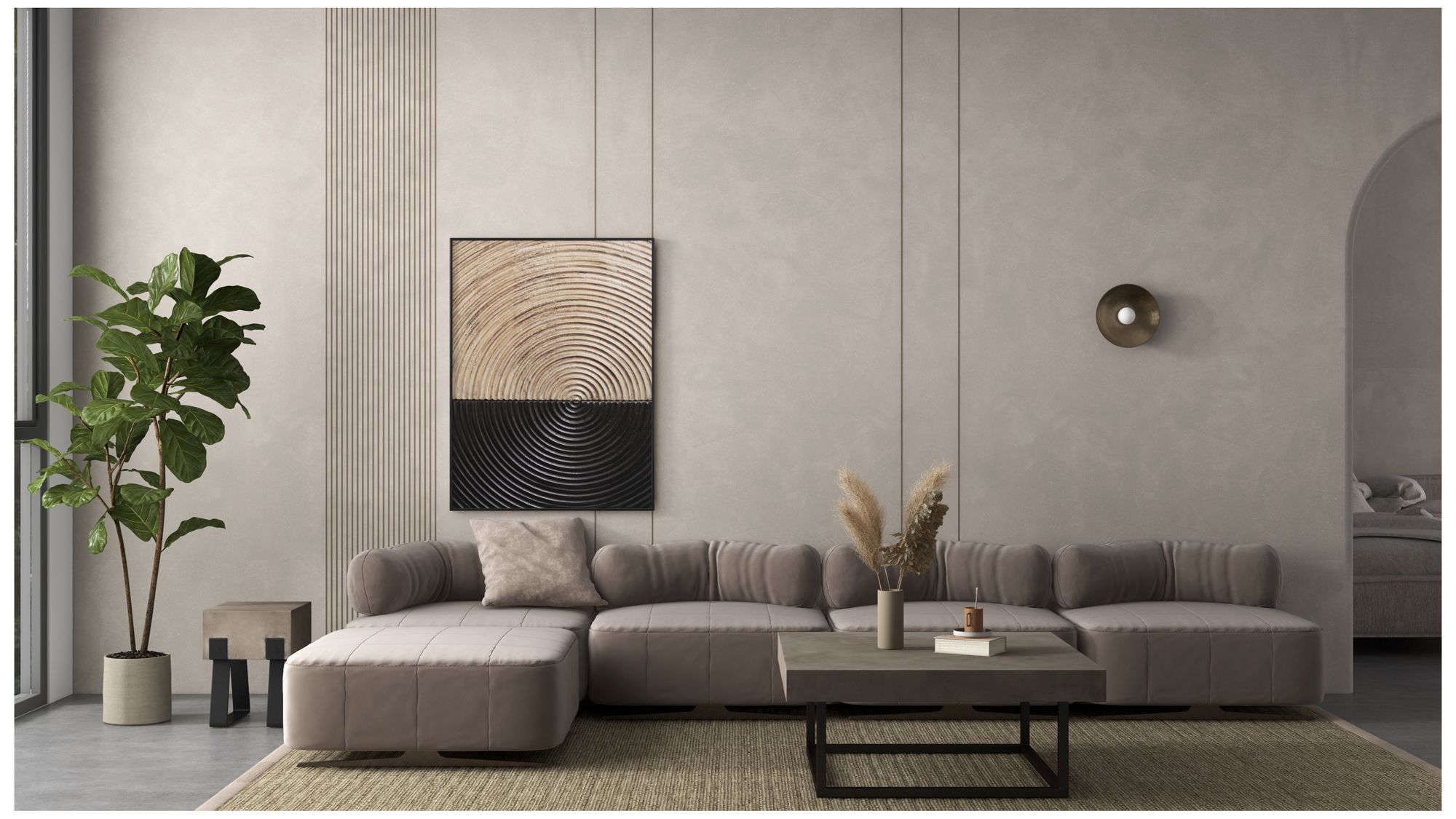 Image 6 Mixx 14" Wide Dark Grey Industrial Accent StoolBlack Legs more views