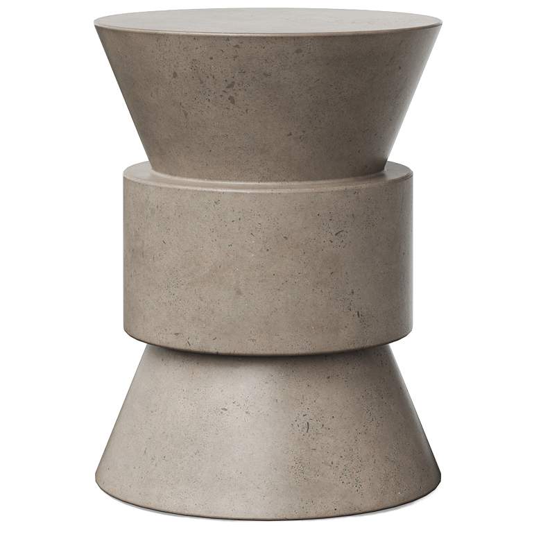 Image 1 Mixx 15.25" Wide Dark Grey Jackson Accent Stool