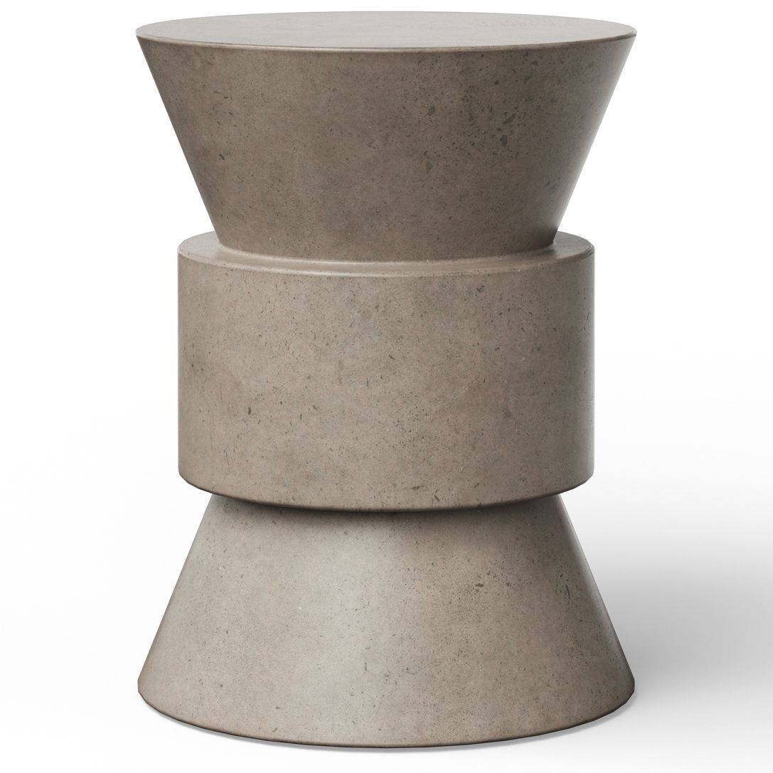 Image 2 Mixx 15.25" Wide Dark Grey Jackson Accent Stool more views