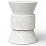 2_Mixx 15.25" Wide Ivory Terrazzo Jackson Accent Stool more views