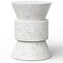 3_Mixx 15.25" Wide Ivory Terrazzo Jackson Accent Stool more views